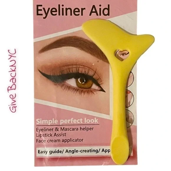 Yellow 4 In 1 Silicone Eyeliner Tool - Picture 1 of 11